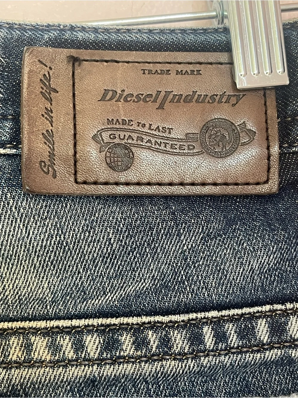 Diesel Thavar Slim Skinny Jeans Mens 30x32 Blue Distressed Medium Wash Denim